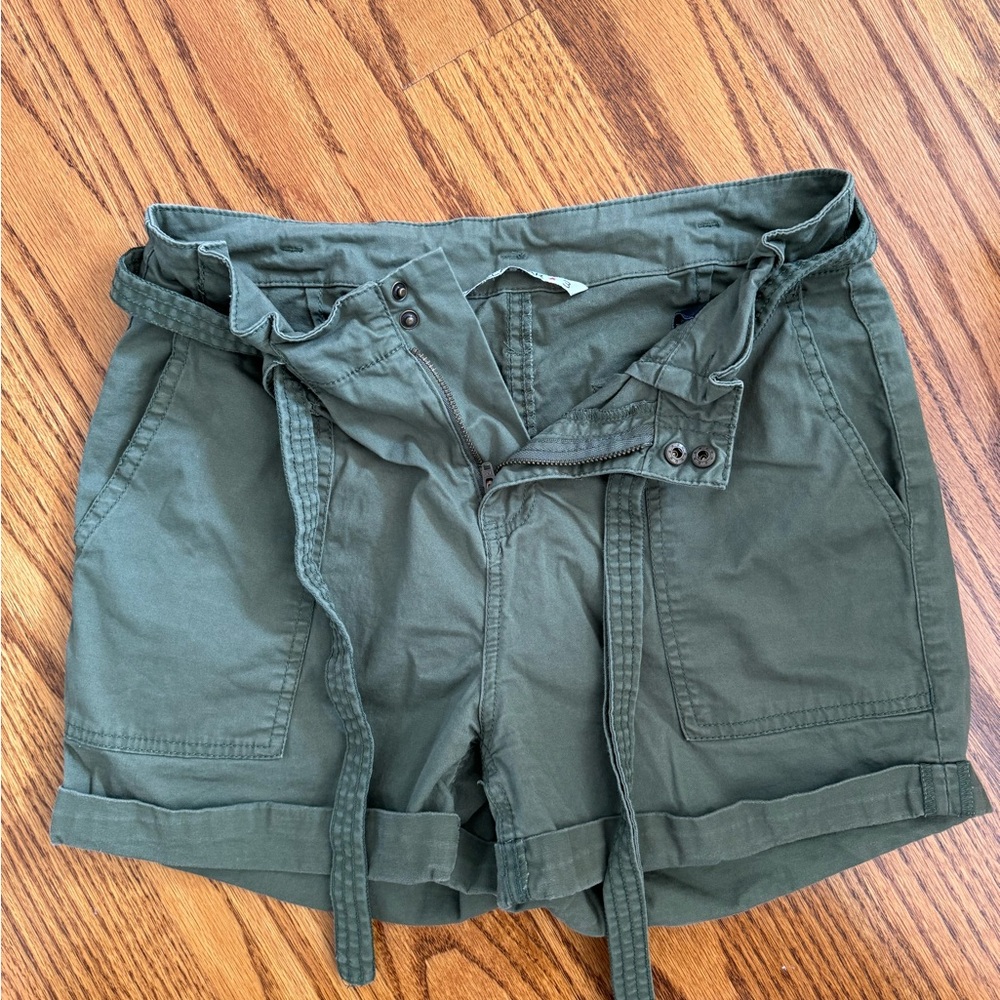 Forever 21 cargo olive green shorts.